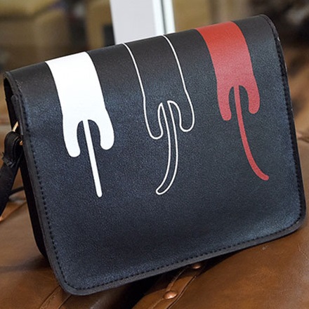 Mačičky handbag - Black