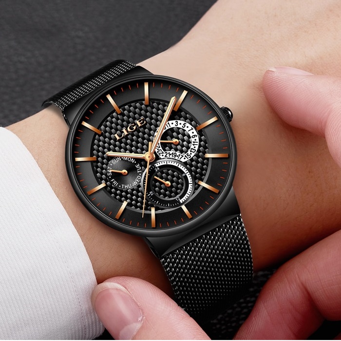 LIGE MA-4053 Watch - Black