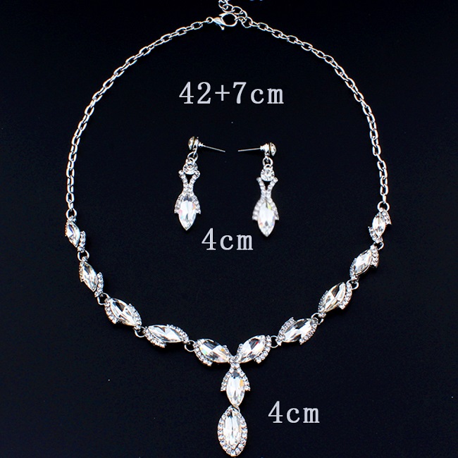 Set EY-3344 - Silver/Crystal