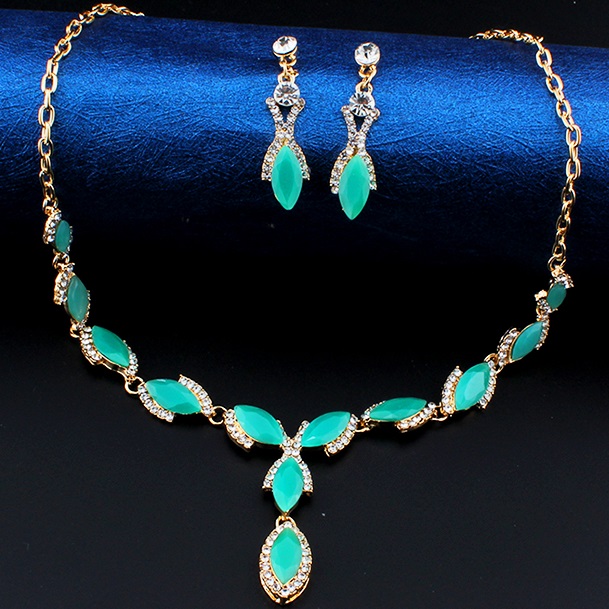 Set EY-3344 - Silver/Crystal