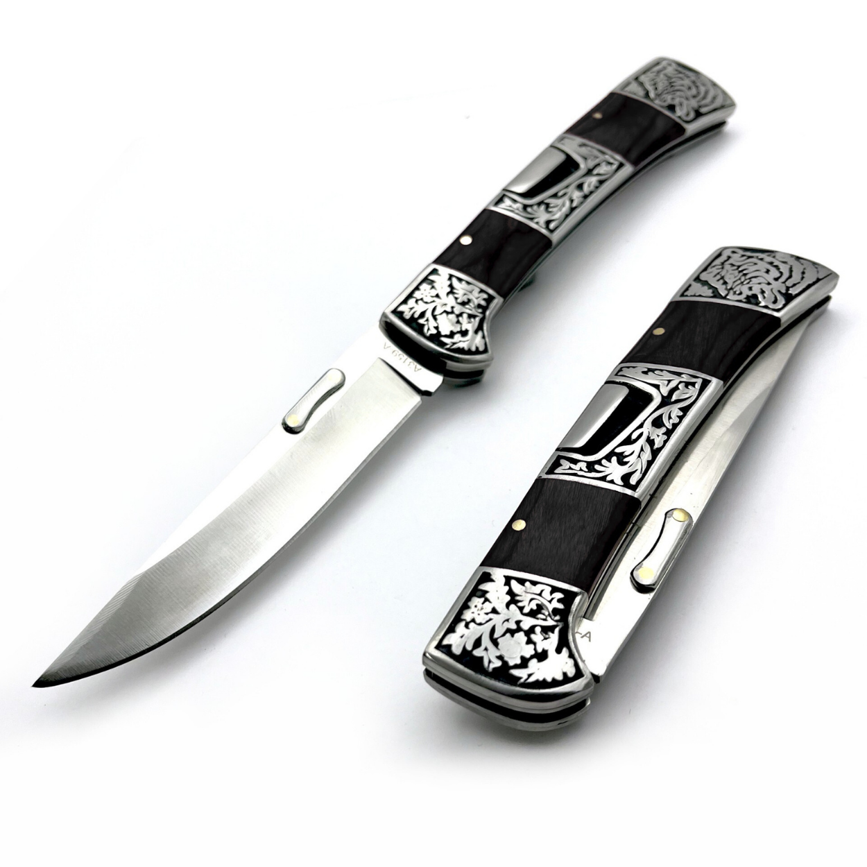 Outdoor Folding Knife B3159 - Black / Silver