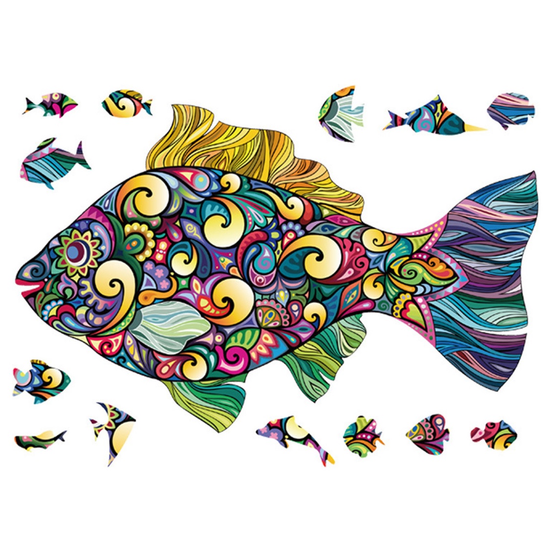 Wooden puzzle - Fische/S