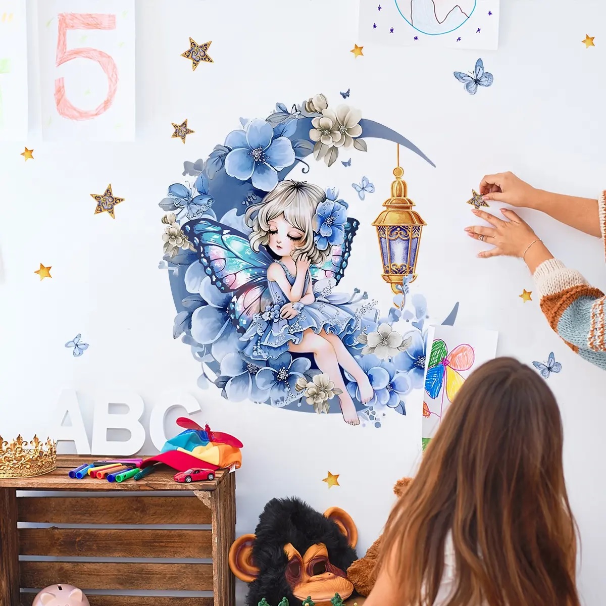 Wall Sticker / Wallpaper Flower Moon