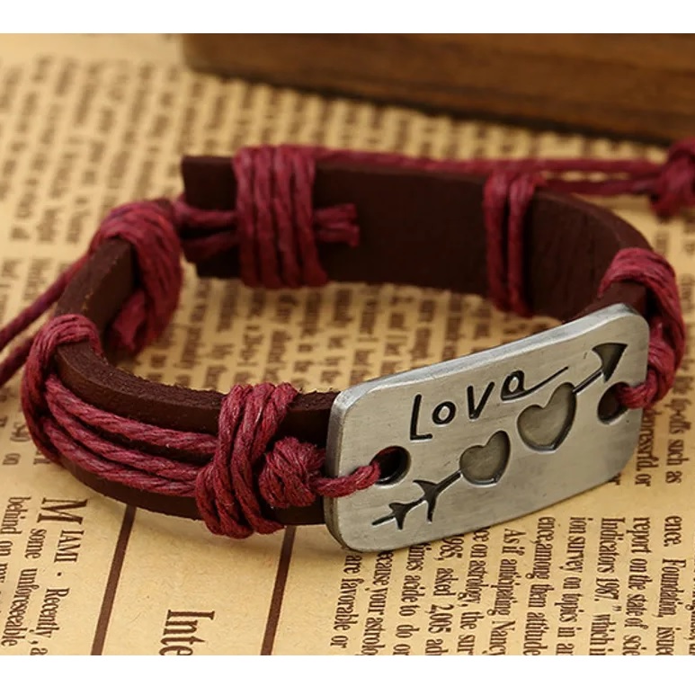 Heart Arrow Bracelet - Black