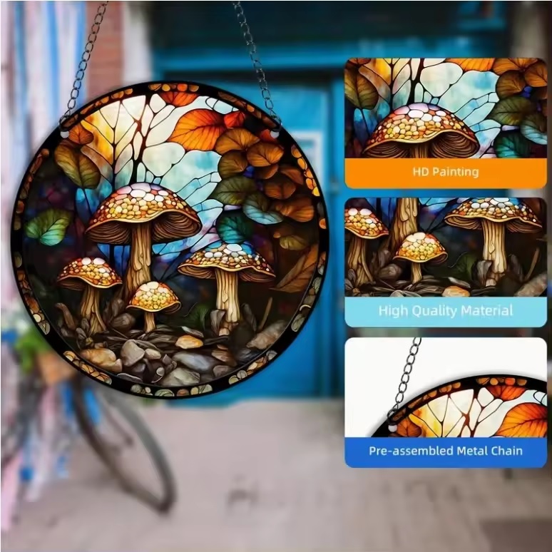 Sun catcher-Mushrooms