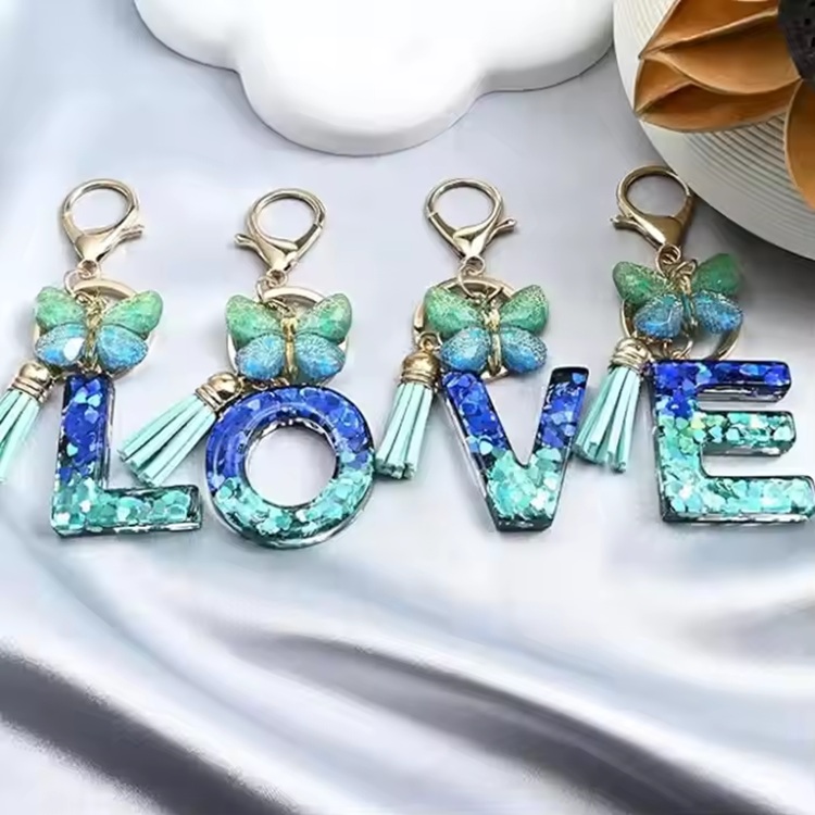 Alphabet Keychain - C / Blue