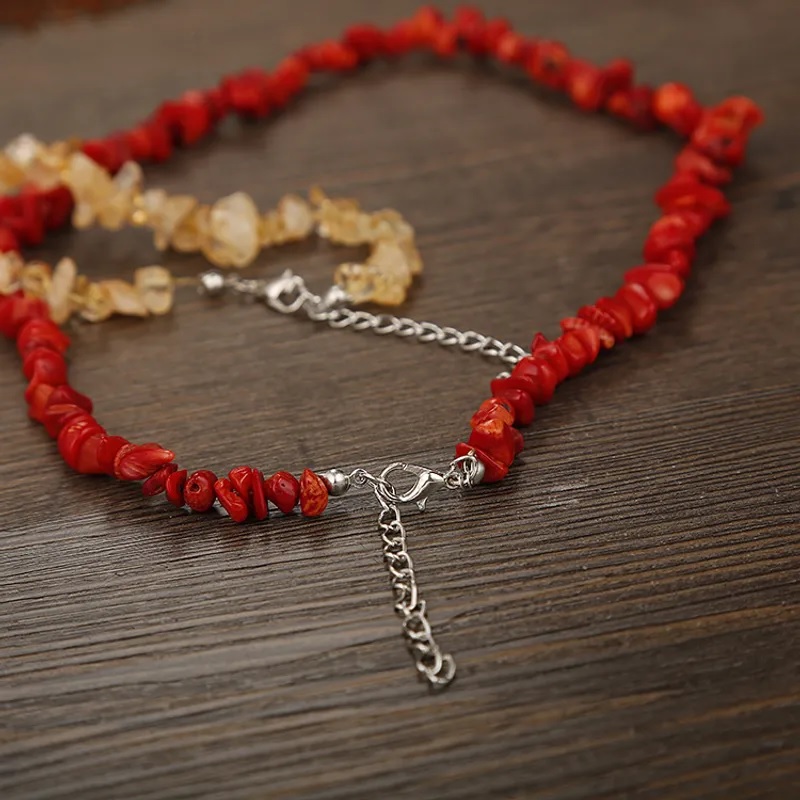NE-28510 Necklace - Red