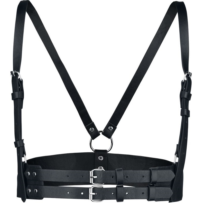 Women's Leatherette Harness - Black