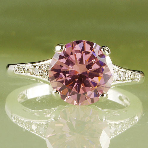 CO-1222 Ring - Silver/Pink/55mm