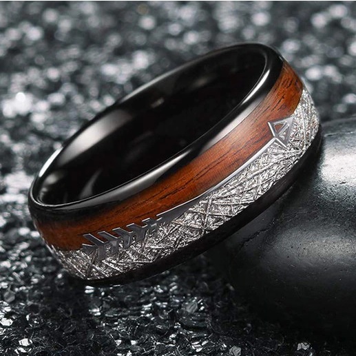 Arrow Ring - Silver/Brown/59mm