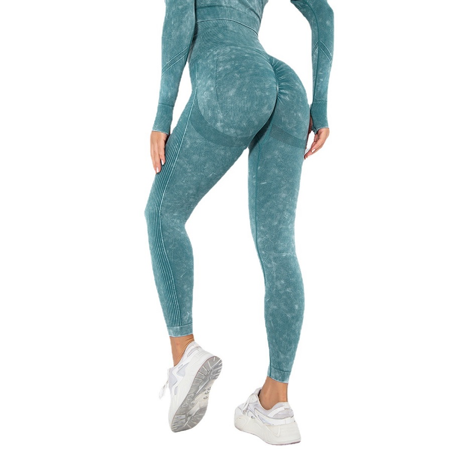 JE-15523 Push Up Leggings - Blue/L