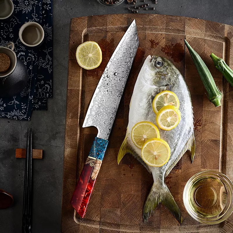 SA-20106 Damascus Kitchen Knife - Paring/White