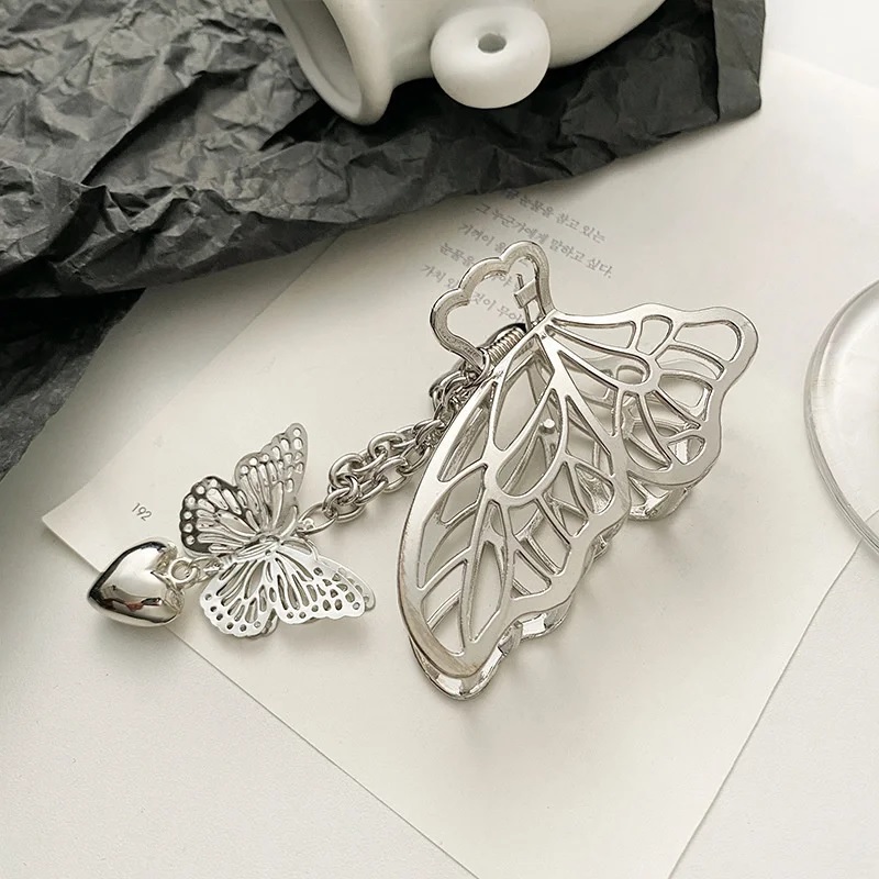 Butterfly Hair Clip - Silver / Type2
