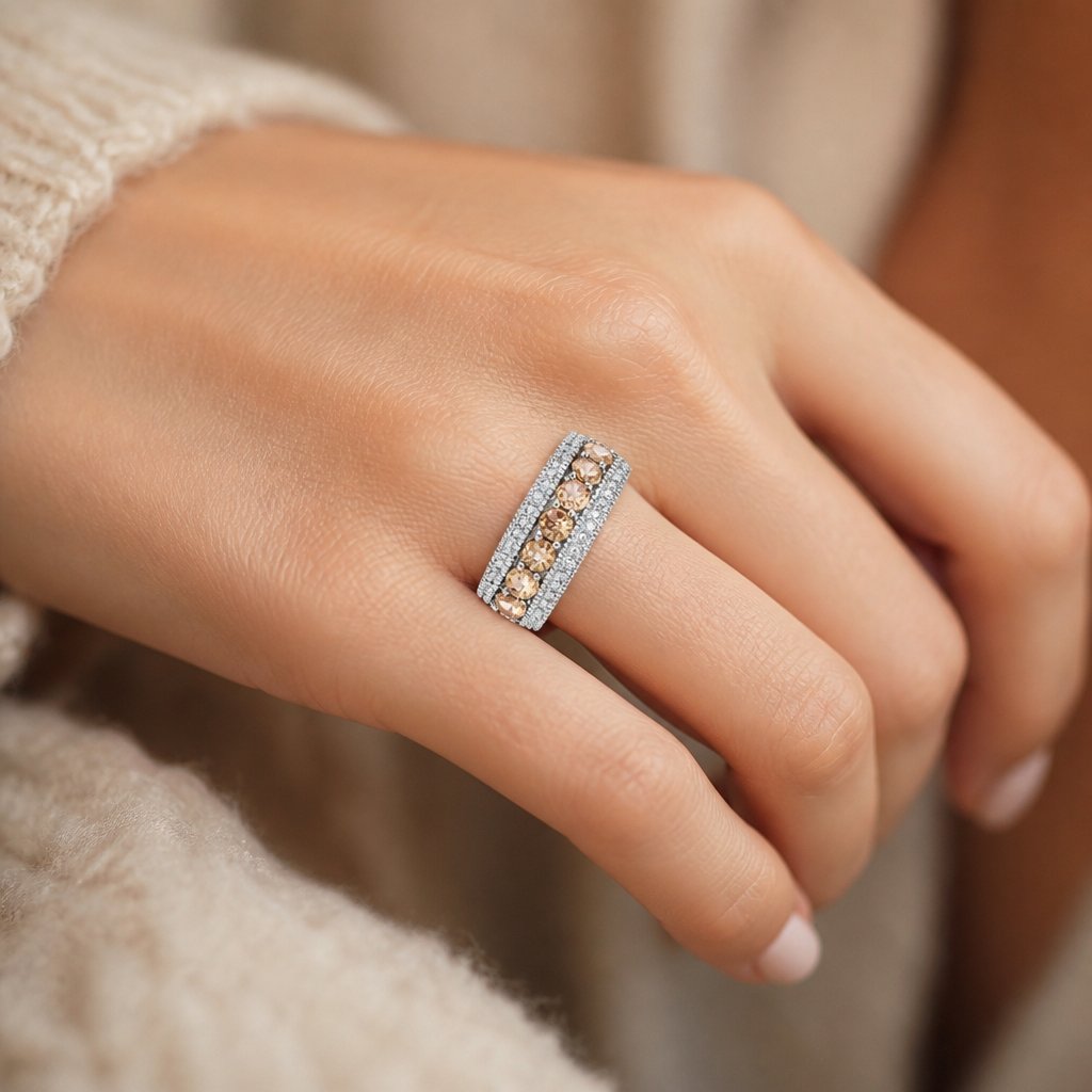 GA-1201 Ring - Silver/Yellow/52mm