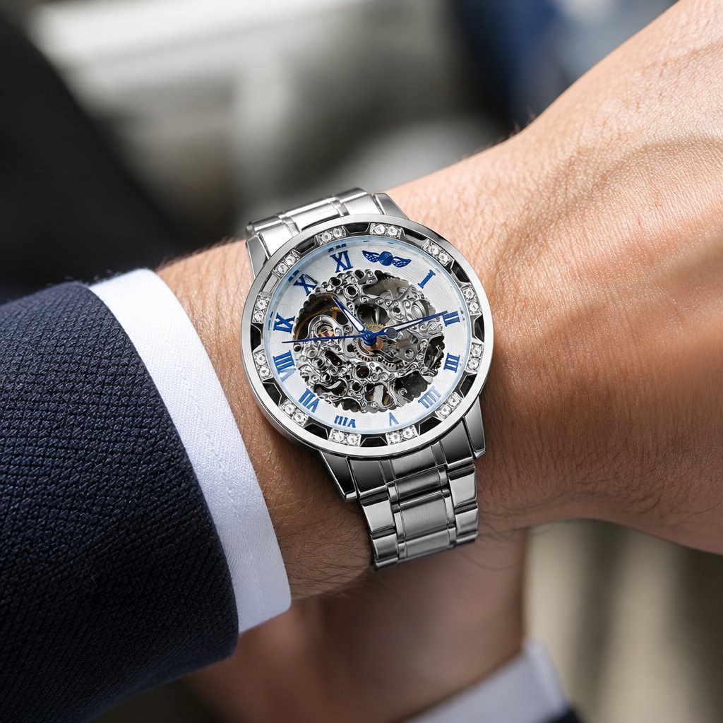 Winner BE-14436 watch - Silver/White