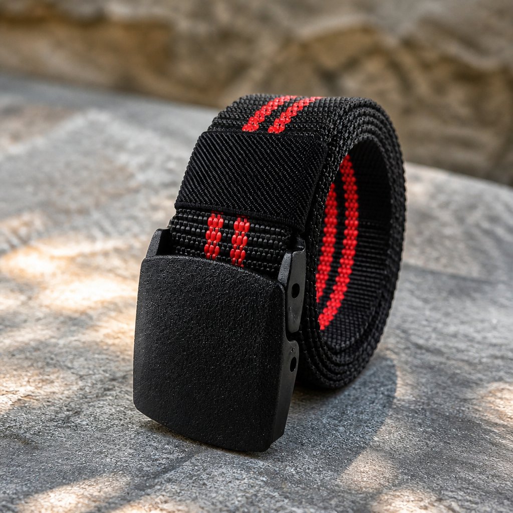 LO-16163 Belt - Black/Red