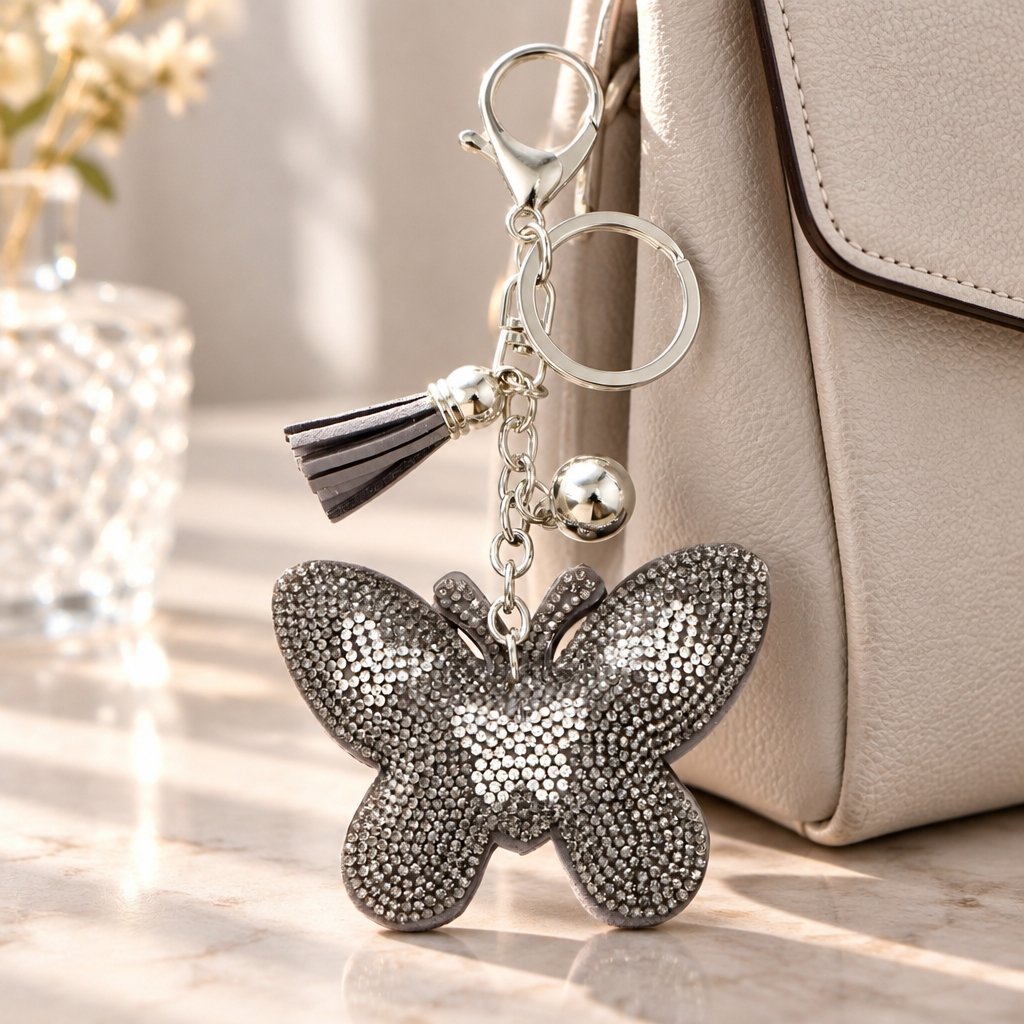 Butterfly Pendant - Gray