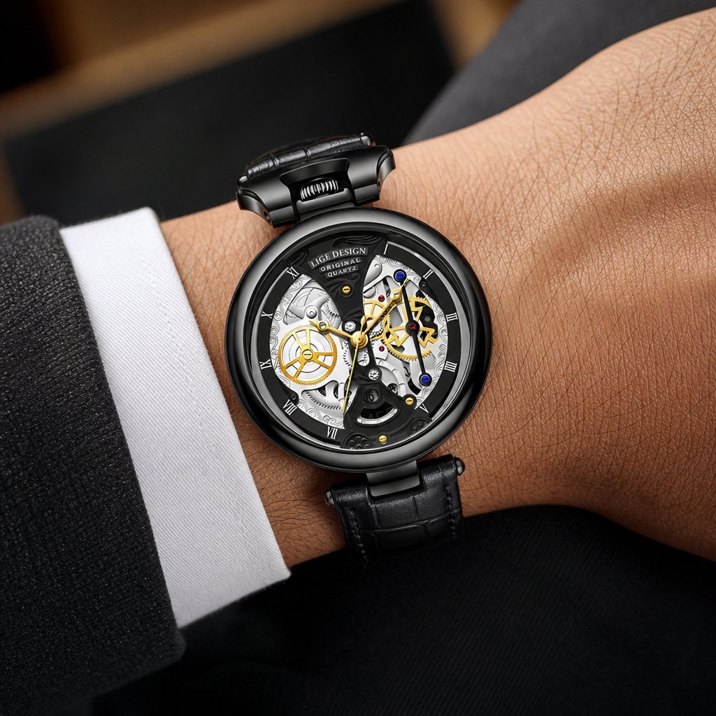 LIGE HA-29525 Watch - Black
