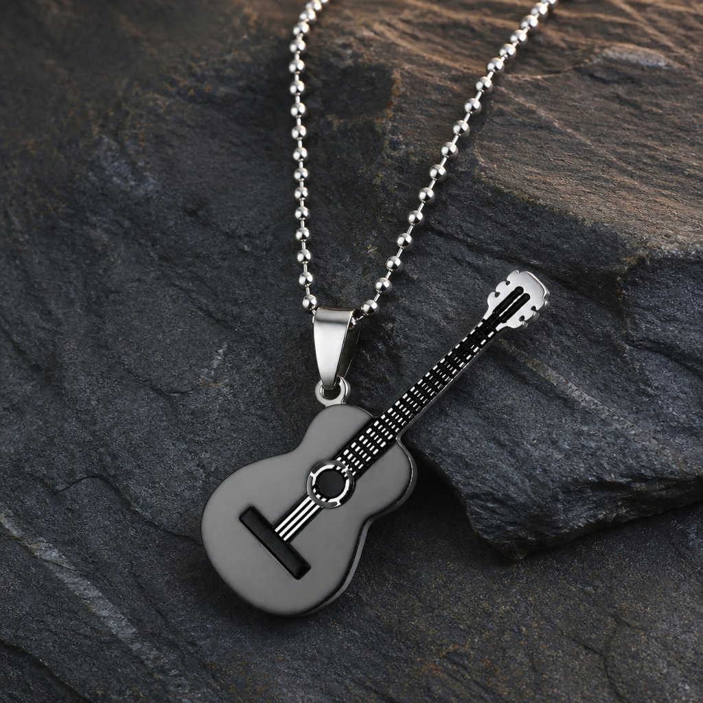 Guitar Necklace - Black