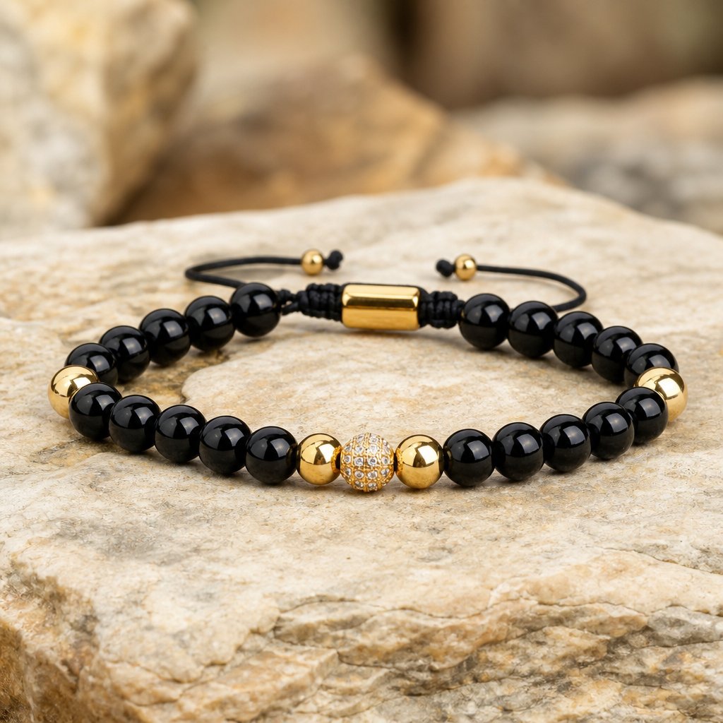 ER-34437 Bracelet - Black / Gold