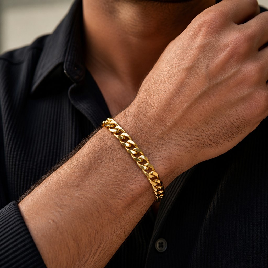 KR-34794 Wrist Chain - Gold / 18cm / 9mm