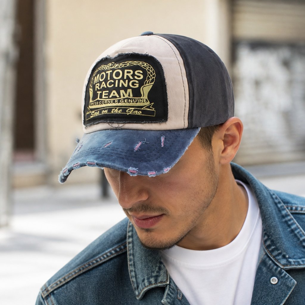 MO-3823 Cap - Grey/Blue