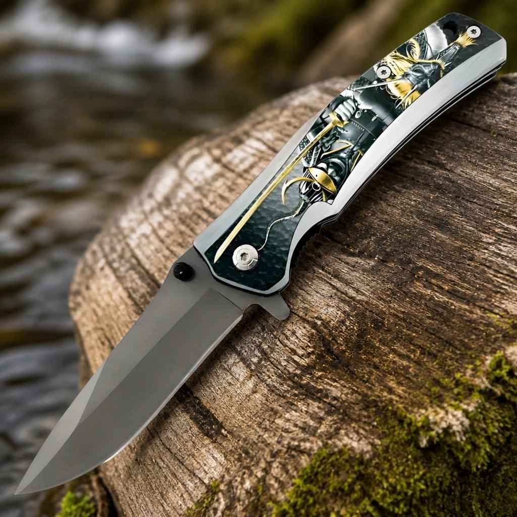 Outdoor Folding Knife YC-39080 - Type4 / Gray / Yellow