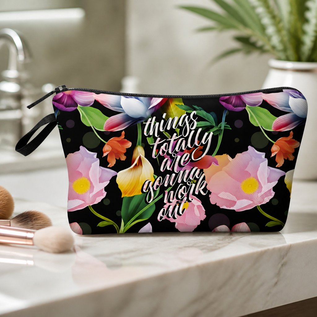 SH-3979 Cosmetic bag - Black/Red