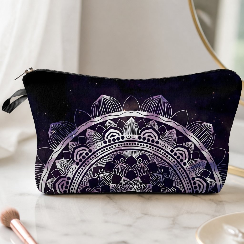 Cosmetic Bag SH - 4772 - Black / Purple